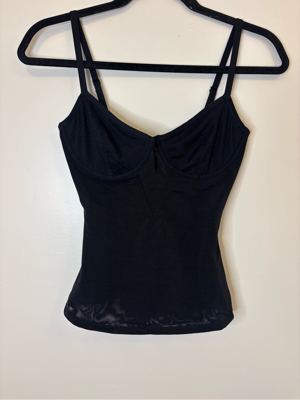 Black Slim Underwire Cami Tank Top